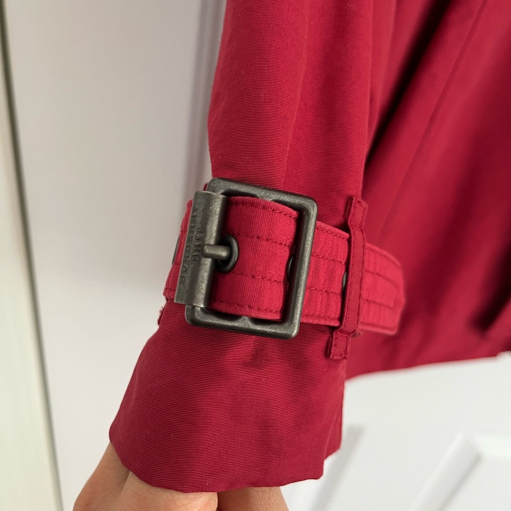 Burberry Brit Red Trench Coat - Picture 11 of 16